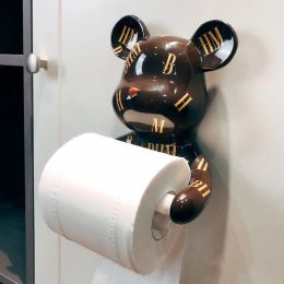 Holders Creative Bear Toilet Paper Paper Rack Bathroom Storage Rack Toilet Paper Towel Holders Rack Roll Barrel Towel Rack Decoration