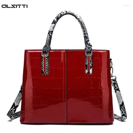 Shoulder Bags Luxury Crocodile Pattern High Quality PU Leather Designer For Women 2024 Handbag Top-Handle Crossbody