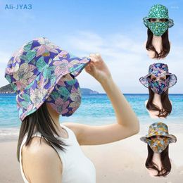 Berets Fisherman Hat Mask Integrated Folding Sun Sunscreen Visor Cover Face Protection Outdoor Cycling Breathable UV Cap