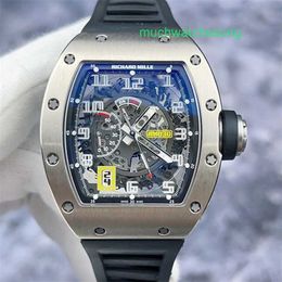 Luxury Mens Watches RM Automatic Chronograph Wrist Swiss technology RM030 hollowed out dial mens automatic mechanical watch 18K platinum material watc 75ED