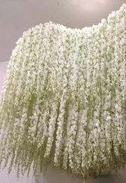 24 Colors 34CM Elegant Artificial Flower Party Wisteria Flowers Vine Home Garden Wall Hanging DIY Rattan Centerpiece Xmas Wedding 6109753