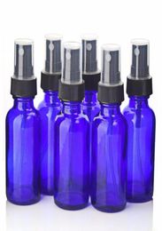 Storage Bottles Jars 30ml Spray Bottle Cobalt Blue Glass W Black Fine Mist Sprayers For Essential Oils Home Cleaning 1 Oz4971619