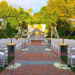 4pcs/set different diameter) square stand only)golden wedding stage backdrop stand square flower arch wedding arch wedding decoration flower stand backdrop