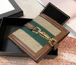 Luxury Short Wallet Card Holder Unisex Clutch Bags PVC Letter Pattern Metal Lock Design Internal Zipper Bag Box Packaging7648993