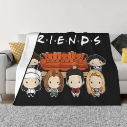 sets Friends Cartoon Blanket Flannel Textile Decor American TV Show Portable Super Warm Throw Blankets for Sofa Couch Bedding Throws