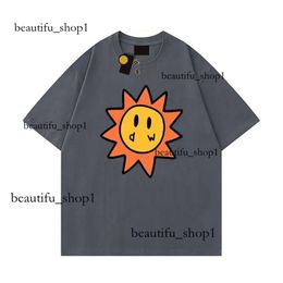 Men Designer T Shirt Smiley Sun Playing Cards Tshirt Summer Trend Sleeve Casual Shirts Top High Street Draw House 700