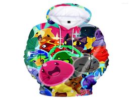 Men039s Hoodies Kawaii Children Anime Slime Rancher Hoodie 3D Print Sweatshirts Gift Boy Girl Unisex Top Harajuku Kids Clothes7537373