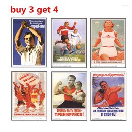 Wall Stickers Home Decoration Posters Soviet Cultural Sports Store School Decorative