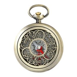 Compass Vintage Pocket Watch Design Outdoors Hiking Navigation Watch Compass for Camping Pocket Watch with Compass Decoration Stylish