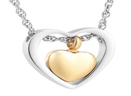 Cremation Jewellery Double Hearts for Ashes Memorial Keepsake Urns Pendant Necklace for Women man IJD80788672844