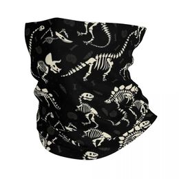 Fashion Face Masks Neck Gaiter Dinosaur Fossils Skull Bandana Neck Cover Printed Balaclavas Mask Scarf Multifunctional Cycling Fishing Unisex Ad Y240425U3RW