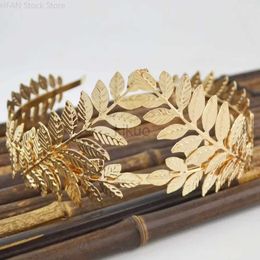 Wedding Hair Jewellery Baroque Golden Metal Leaf Headband Headpiece Crown tiaras Headdress Roman Goddess Greek Hair Jewellery Bride Wedding Accessories d240425