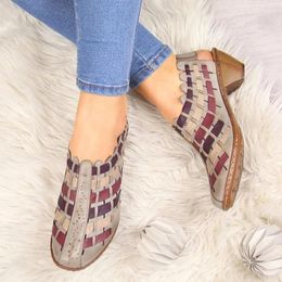 Dress Shoes 2024 Spring Autumn Fashion Women Casual Thick Heel Woven Outdoor Trend Zapatos De Mujer