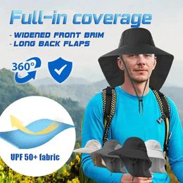 Berets Sun Protection Fishing Hat Summer Breathable Mesh Camping Hiking Mountaineering Caps Wide Brim Shawl Outdoor Cap Unisex