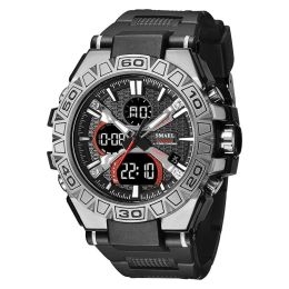 Cases New Quartz Watch For Men Fashion Waterproof 50M Man Digital Watch Led Watch Military Sports Dual Display Men Watch Reloj Hombre