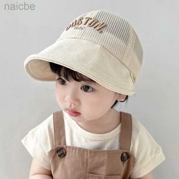 Caps Hats Spring Summer Mesh Sun Hat Beach Toddler Baby Baseball Cap Kids Visor Cap Baby Hat for Girls Boys Children Sun Cap d240425