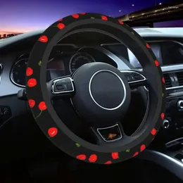 Steering Wheel Covers 38cm Car Cover Cherry Anti-slip Decoration Elastic Accessories