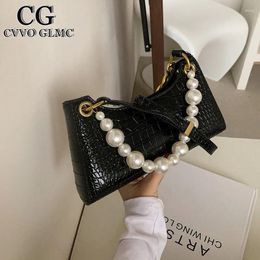 Shoulder Bags Cvvo Glmc Female Luxury Tote Handbag Over The 2024 Spring Women Stone Pattern PU Underarm Bag Small