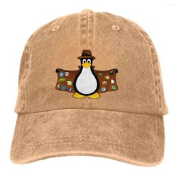 Ball Caps Pure Colour Dad Hats Tux The Salesman Women's Hat Sun Visor Baseball Linux Operating System Peaked Cap