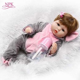 18inch 42CMLifelike reborn dolls babies silicone reborn baby boy dolls baby real alive Toys For Girls bebe gift reborn bonecas Q09298G