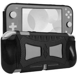 Protective Case for Nintendo Switch Lite AntiScratch ShockAbsorption Carbon Fibre surface Soft TPU Grip Case Cover2487861