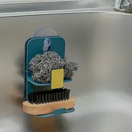 Kitchen Storage Supplies Suction Cup Sink Drain Rack Sucker Sponge Drying Holder Soap Stand Dish Cloth Shelf Organiser