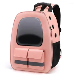Cat Carriers Schoolbag Portable Breathable Safety Reflective Strip Dog Double Shoulder Backpacks