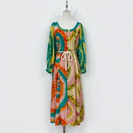 Cotton printed dresses with vivid colors