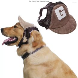 Dog Apparel Pet Baseball Cap "G" Letter Sport For Dogs Outdoor Breathable Hat Summer Sun Protection Small Large