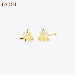 Stud Earrings ROXI Branch Geometric Horse Eye Bees Small For Women Silver Piercing 925 Sterling Jewelry