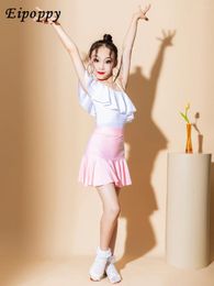 Stage Wear Latin Dance Clothing Girls' Summer Practice Clothes Children's Professional Competition Strap Skirt