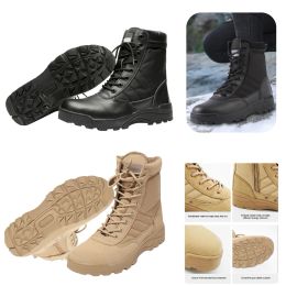 Shoes Tactical Military Boots Men Boots Desert Combat Boots Outdoor Hiking Boots Hightop Breathable Camping Shoes Men Tactical Boots