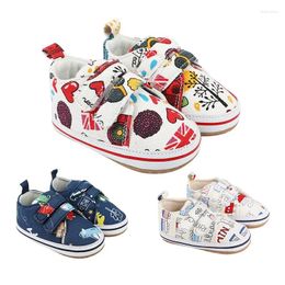 First Walkers Baby Girls Boys Cartoon Car Printed Sneaker Born Infant Soft Sole Anti-slip Prewalkers 0-18M