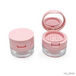 Mirrors 1Pcs 3g/5g Portable Powder Box Empty Loose Powder Container With Sieve Mirror Cosmetic Sifter Loose Jar Travel Makeup Container