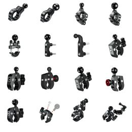 Cameras 17mm 25mm Ball Head Adapter Motorcycle Handlebar 1 inch Base Mount Holder Bike Bicycle Riding Clip Aluminum Alloy GPS Bracket