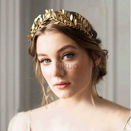 Wedding Hair Jewellery Leaf Style Wedding Party Crown Bridal Tiara Vintage Bride Hair Hoop Golden/Sliver Bride Head Accessories Women Jewellery Hairband d240425