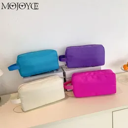 Cosmetic Bags Women Makeup Bag Nylon Organizer Clutch Casual Multi-function Solid Color Large Capacity Simple For Weekend Vacation