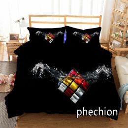 sets 3D Printed Rubik's Cube Art Bedding Set Duvet Covers Pillowcases Comforter Bedding Set Bedclothes Textile Home N20