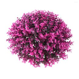 Decorative Flowers 30 Cm Home Decor Simulated Grass Ball Indoor Fake Plants Ornament Purple Office