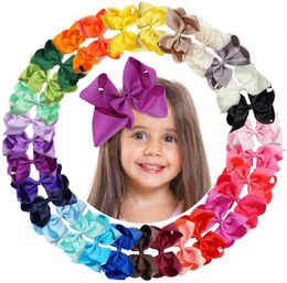 Baby Girls Hair Bows 6Inch Grosgrain Ribbon Bows Alligator Hair Clips Barrettes Pigtail Bows Hair Accessories for Kids