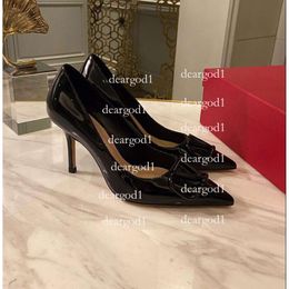 with Box Vltn Shoes Women Shoes Designer Sandals Slippers High Heels Shoes Brand Buckle 4cm 6cm 8cm 10cm Thin Heels Pointed Toe Black Nude Red Bottoms Shoes 19