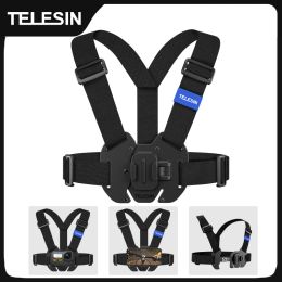 Accessories TELESIN Chest Strap Mount Waistcoat Belt Mount for GoPro 12 Hero 11 10 9 8 7 6 Insta360 SJCAM EKEN DJI Action Camera Accessories