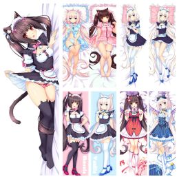 Pillow Dakimakura Anime Chocolate Vanilla Hugging Body Pillow Cover Case Cosplay DIY Customised Decorative Cushion Pillowcase