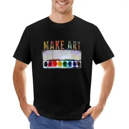 Men's Polos MAKE ARTFunny Artist Painting Teacher Humour Gifts T-Shirt Customizeds Sweat Anime Clothes Aesthetic Clothing Mens