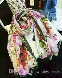 High quality silk scarfs fashion ladies decorative scarf 18090cm European style tie with box9142530