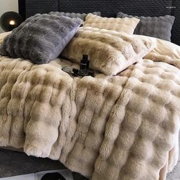 Bedding Sets Faux Fur Velvet Fleece Plush Soft Warm Luxury 4Pcs Set Super Comfortable Duvet Cover Bed Sheet Pillowcases