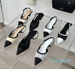 2024 sandali Donne Donne Elastico Pompe del tallone con cinturino per le scarpe da abbigliamento MULI Festa Mujer