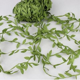 Decorative Flowers 40M Artificial Vines Fake Hanging Plants Leaf Ribbon Trim Simulation Foliage Rattan Wedding Party Wreath DIY Craft