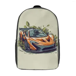 Backpack Powerful Sports Car Girl Nature Style Cartoon Large Backpacks Polyester Novelty School Bags Hiking Design Rucksack