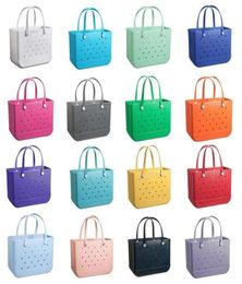 Rubber Beach Bags EVA with Hole Waterproof Sandproof Durable Open Silicone Tote Bag for Outdoor Beach Pool Sports SN41631377482